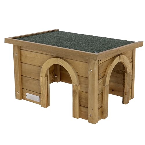 Kerbl Nagerhaus für Kanninchen (Haus aus Spießtanne, mit wetterfestem Bitumendach, Zwei Eingänge für artgerechte Haltung, für Außengehege geeignet, Rückzugsmöglichkeit für Hasen) 82852 Kerbl Nagerhaus für Kanninchen (Haus aus Spießtanne, mit wetterfestem Bitumendach, Zwei Eingänge für artgerechte Haltung, für Außengehege geeignet, Rückzugsmöglichkeit für Hasen) 82852