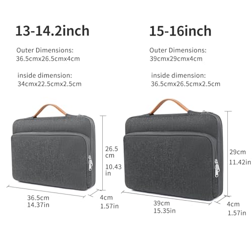 Image of MOCA Laptop Sleeve Case 15-15.6 inch, Shockproof Protective Computer Sleeve Cover with Accessories Pocket, Water Resistant Compatible for MacBook Dell HP Acer Asus Lenovo