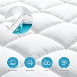 Surmatelas en mousse à mémoire de forme à double couche de 4 pouces taille reine MASVIS, 2 pouces de mousse à mémoire de gel et 2 pouces de surmatelas en peluche pour soulager le mal de dos, soutien moyen