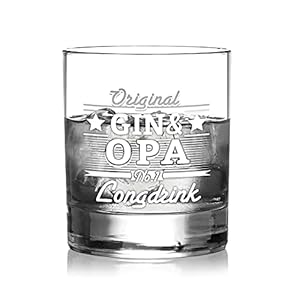 AMAVEL Gin Glas mit Gravur für Opa, Gin Geschenk für Opa, Gin Tonic Glas mit Spruch, Longdrinkglas als Geschenk für Opa…