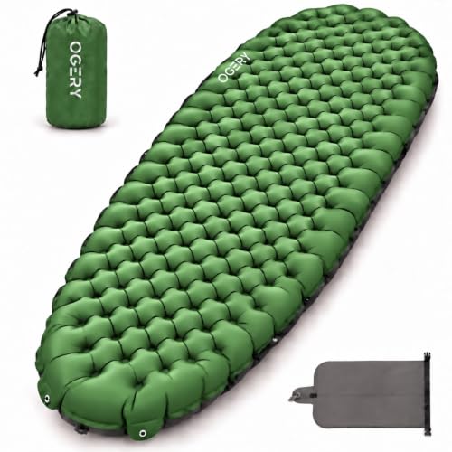 OGERY Insulated Sleeping Pad, R-Value 9.0, 4.7-Inch Thick, with Pump Bag