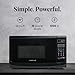 Farberware Countertop Microwave 700 Watts, 0.7 Cu. Ft. - Microwave Oven With LED Lighting and Child Lock - Perfect for Apartments and Dorms - Easy Clean Grey Interior, Retro Black