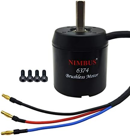 Nimbus 6374 150KV 170KV 190KV Sensored&Sensorless Motor Brushless Belt Motor for DIY Electric Skateboard Bike Longboard Model Airplane Robot Underwater Scooter(Black;8mm Shaft Without Keyway)