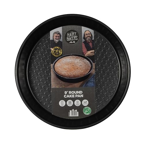 Hairy Bikers Bakeware, 9 Inch Round Cake Pan, Non-Stick Coating, PFOA Free, Oven Safe, Dishwasher Safe, Freezer Safe, Black