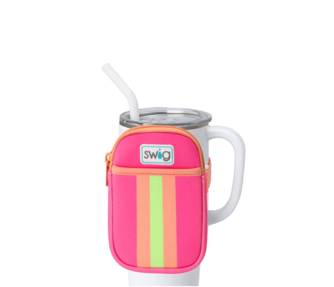 Swig Life Mega Mug Pouch, Water Bottle Bag with Adjustable Strap, Water Bottle Fanny Pack with Zippered Phone Pocket, Holds Travel Essentials, Bottles