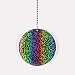 Rainbow Leopard Print Porcelain Fan / Light Pull
