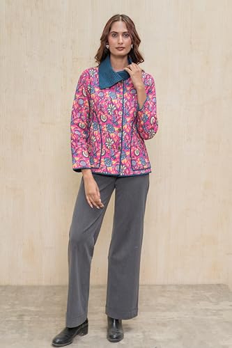Image of Cotton Quilted Jacket for Winter | Warm Lightweight, Soft Quilted Reversible, Casual Jackets for Women | Stylish Cotton Outerwear | Breathable & Comfortable