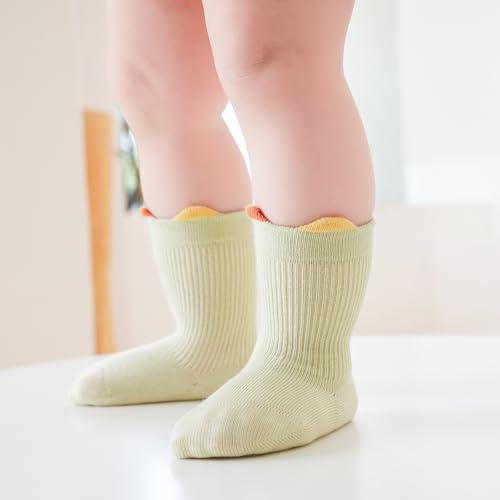 4 Pairs Baby Girl Boy Toddler Socks with Cute Ears Infant Newborn Calf Crew Sock Kids Ankle Socks3