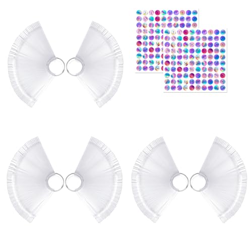 AiQInu 150 Piezas Muestrario Uñas, Practicas Arte de Uñas, Muestrario de Uñas para Pintar con 2 Pegatinas Digitales 1-100, Para Nail Art Design