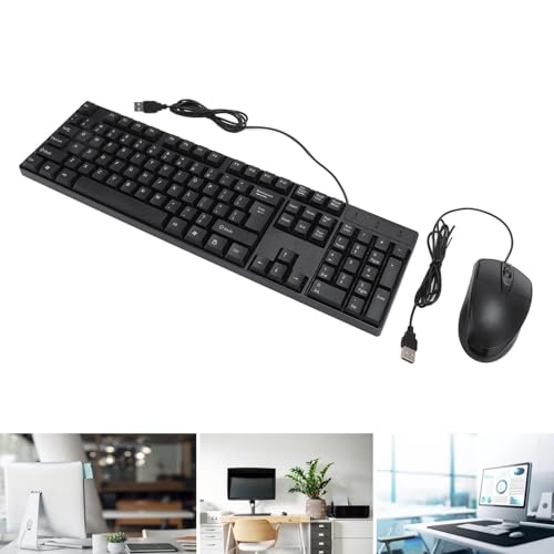 Sorandy Ensemble Clavier et Souris Filaire, Design Ergonomique, 104 Touches Confortables pour Les Jeux à Domicile et au Bureau, Matériau ABS Durable – vue 2