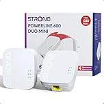 STRONG AV600 Kit Powerline, Ripetitore Powerline Ethernet HomePlug AV2, Plug & Play, Sicurezza One-Touch, Modalità Risparmio Energetico, Porte LAN 100Mbps (PL600M)