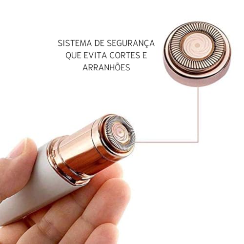 Depilador Facial Indolor em Formato de Batom Portátil Eficaz Removedor de Pelos do Buço e Rosto