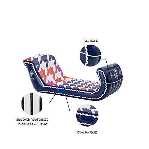 FUNBOY Giant Inflatable Luxury Houndstooth Alpine Mountain Sleigh, Winter Snow Sled, Perfect for Holiday Adventures, Bundle, Pack of 2 Sleighs