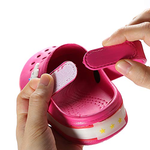 Xpkws Kids' Clogs Boys Girls Led Garden Shoes Light Up Sandals Slip On Quick Dry Beach Slippers (Rose Red, 10.5 Little Kid / 28) #TOP4