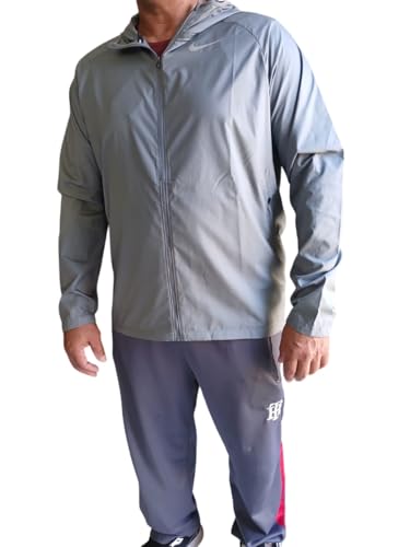 Jaqueta Corta vento Masculina Nike essential Corrida e caminhada (BR, Alfa, P, Regular, Regular, Cinza)