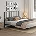 MAHANCRIS Headboard Queen Size, Metal Headboards with Universal Adapters, Adjustable Height, Modern Head Board Queen Size Only for Bedroom, Black