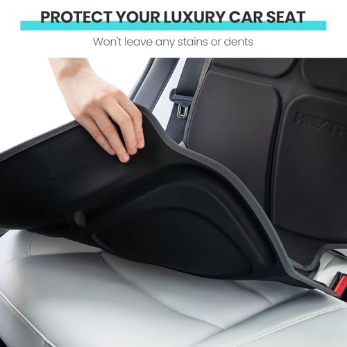HEYTRIP Car Seat Protector, 2 Packs, Rear-Facing/Forward Facing Car Seat Mat for 0~12 Years Old Children, Waterproof, Easy Cleanup, Non-Slip, Fit Most Car Seats(Black Blue) by HEYTRIP - Image 5