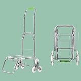 Stainless Steel Folding Grocery Trolley with Anti Puncture Silent Wheel and 150 kg Capacity Shopping Cart for Industrial Warehouse Travel (Style #6) (Style #6)