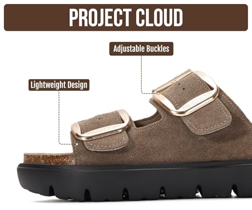 100% Genuine Leather Platform Sandals Women Wedge Sandals for Women by Project Cloud - Used condition - Image 3