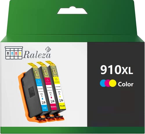 Raleza Compatible 910XL 910 XL Color High Yield Ink Cartridge Replacement for HP OfficeJet Pro 8020, 8020e, 8024e, 8025, 8025e, 8028, 8028e, 8035, 8035e Printers (Color, 3 Pack) -  cmp910xl-CMY