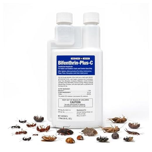 Bifenthrin Plus-C Insecticide (16 oz) - Roach Killer Indoor Infestation, Termite Treatment, Ant Control & Wasp Spray - Home Defense Pest Control, Residential, Commercial, and Industrial Use