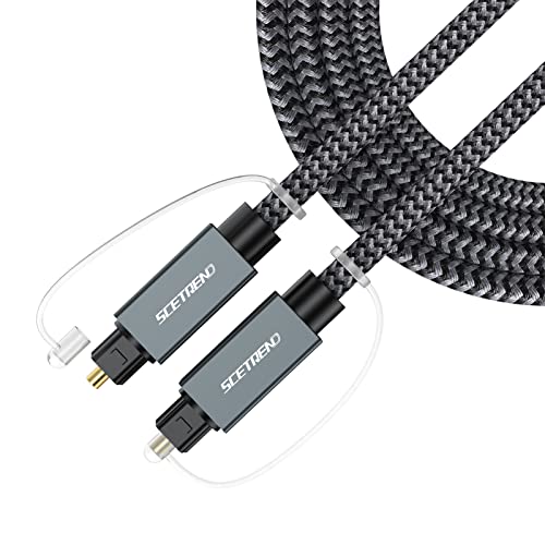 Scetrend Optical Audio Cable 20 Feet, Digital Fiber Optic Audio Spdif Cable, Braided Toslink Optical Cord For Soundbar Tv Playstation Ps4 Xbox Samsung #TOP7