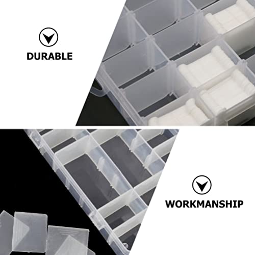 VICASKY 1 conjunto de caixa organizadora de fio de bordado, caixa organizadora de plástico com caixa