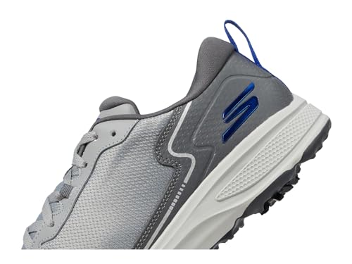 Skechers Men's Men's Torque Sport Fairway Relaxed Fit Spiked Golf Shoe, Gray Blue, 11.5
