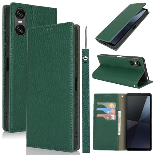 Eastwave For Sony Xperia 10 VI �P�[�X �{�v ���v For Xperia 10VI �P�[�X �蒠�^ �J�o�[ SO-52E SOG14 XQ-ES44 �蒠 �{�v �_�炩�� �{�� �X�v���b�g�z�[���t�� �X�v���b�g���� �����}�O�l