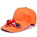 Generic Solar Power Fan CapUnisex Outdoor Fishing Baseball Cap Mit Solar Power Cool Fan Lässiger Strandhut Sonnenhut (Color : Orange, Size : 53-59)
