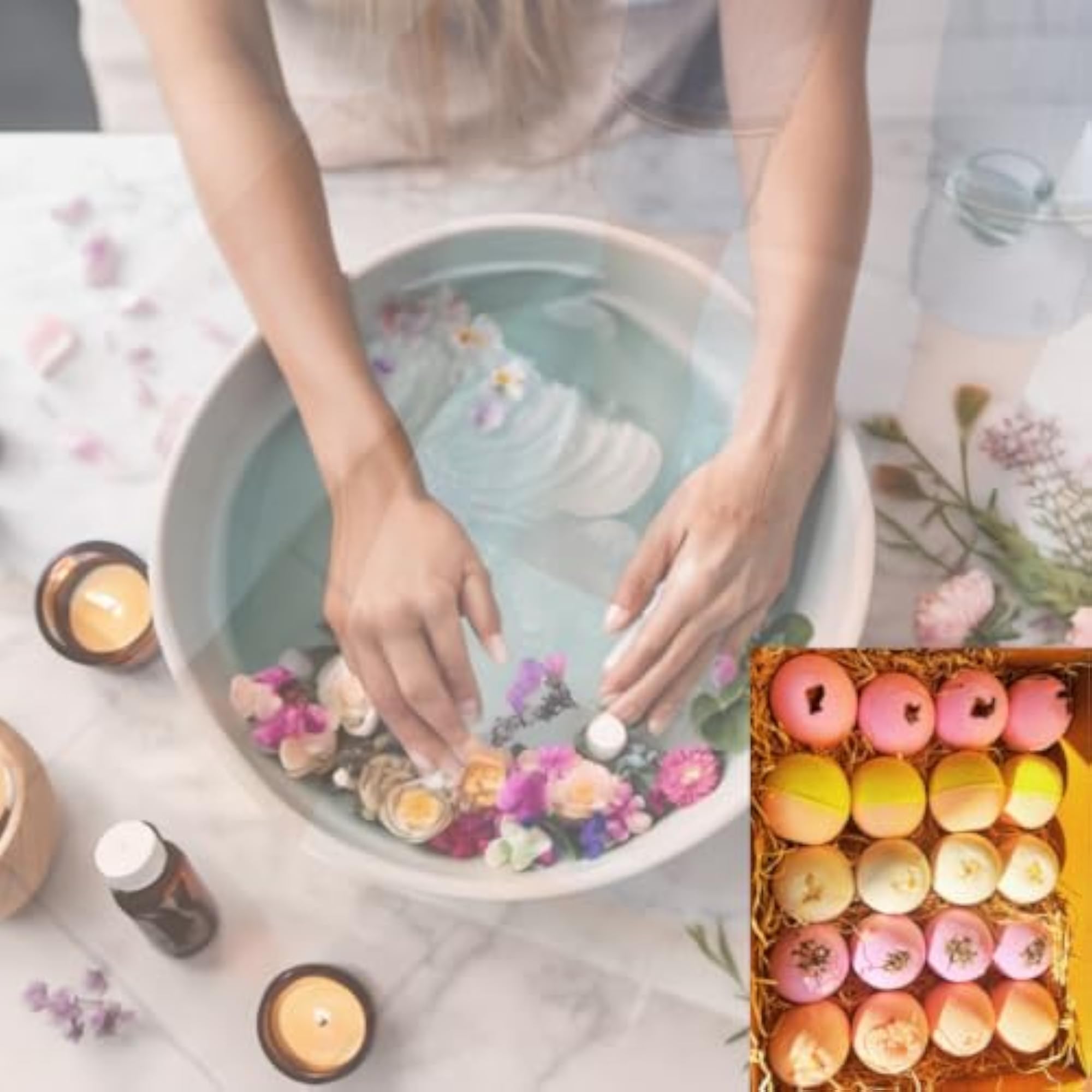 Royal Bloom Box - Bath Bomb with Rose, Lavender, Pink Salt