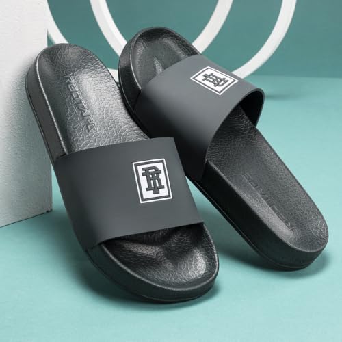 Image of Red Tape Beige Casual Pool Sliders for Men | Everyday Comfort