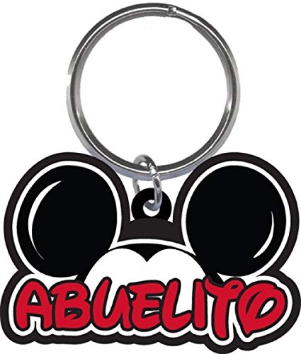 Porte-clés Disney Abuelito en bois découpé au laser pour grand-père