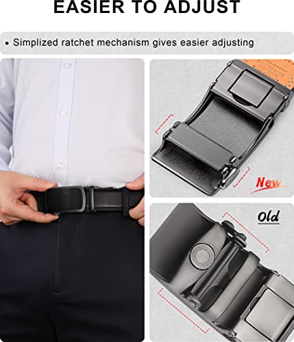 Image of Men's Belt,Bulliant Leather Adjustable Belt for Men Dress Casual 1 3 /8,Trim to Fit