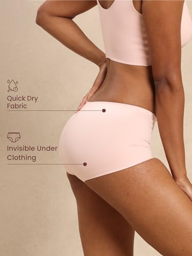 Image of Krvvy Airsoft Boyshorts | Women's High Coverage Mid-Rise Underwear with Four-Way Stretch | All Day Breathability | Lightweight & Seamless
