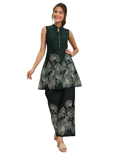 Image of Libas Red Printed Cotton Co-Ord Sets