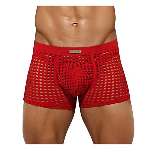 Arjen Kroos Män Boxershorts Genomskinligt Sexiga Nätunderbyxor Mjuka Underkläder Herr Strand Andas Komfort Boxers