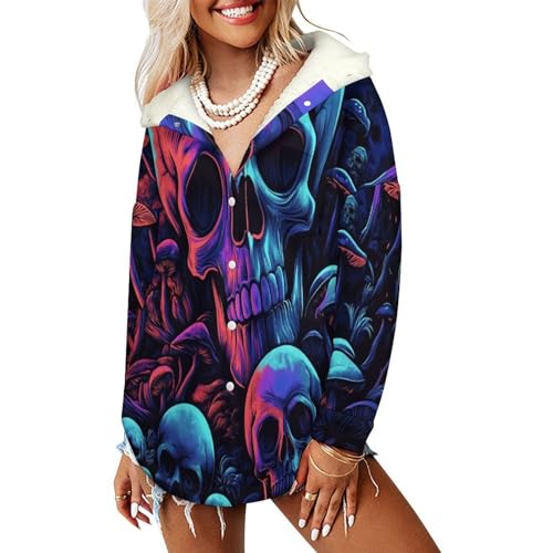 Veste polaire à capuche pour vos soirées d'hiver et festivals effet lumière noire bleu-violet