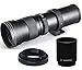 JINTU 420-1600 mm + 2X Teleconverter lente f/8.3-F16 teleobjetivo zoom enfoque manual...