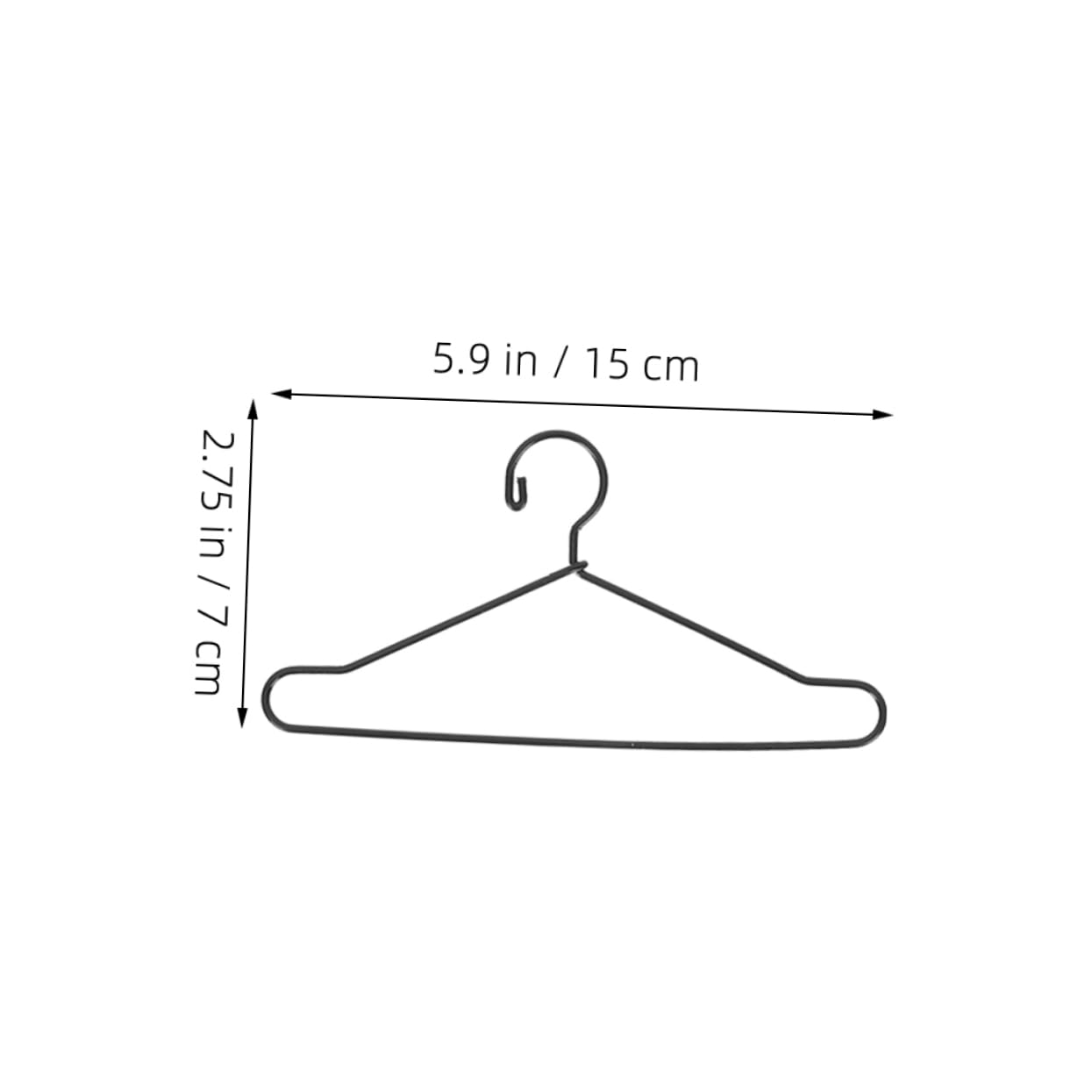 SOLUSTRE 20Pcs Mini Metal Doll Clothes Hangers Compact Wardrobe Hanger for Doll Outfits for Organizing Doll and Pet Clothing Promotes Cleanliness and Tidy Play Space