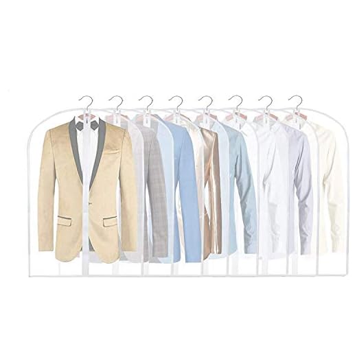 FABISON Hanging Suit Bag Garment Bag 40-Inch with Full-Length Zipper for Storage and Travle Dust-Proof (Set of 8) [Upgraded Version] …