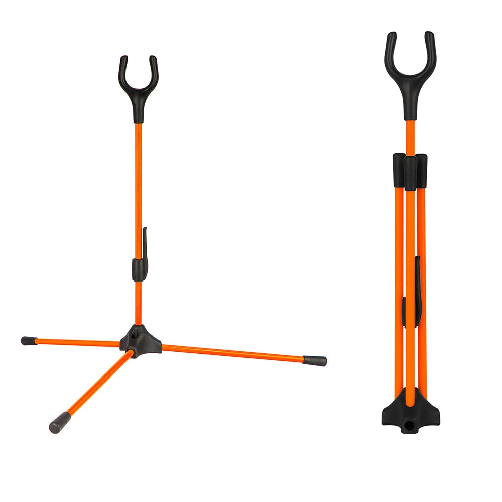 MiOYOOW Soporte de arco con arco, soporte plegable para arco largo recurvo con base antideslizante para caza al aire libre — view 8