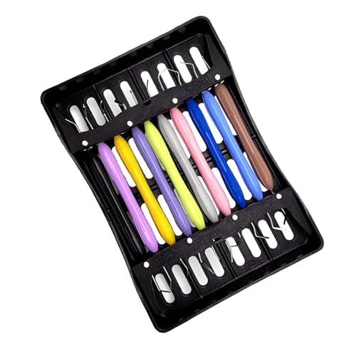 10Pcs Dental Resin Composite Filling Instruments Kit Silicone Handle Dentistry Tooth Filling Restoration Dentistry Tools(Black with box)