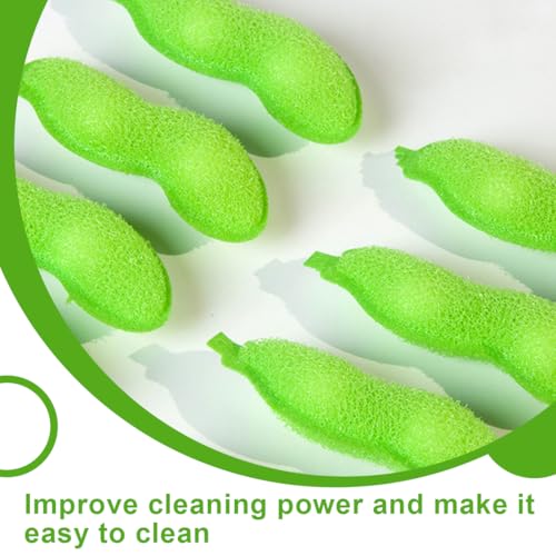 VAEIORP 3 Pcs Beans Bottle Cleaning Sponge Magic Beans Bottle Cleaner Sponge Küchenschwämme in Erbsenform Magic Beans Flaschenreiniger Schwamm