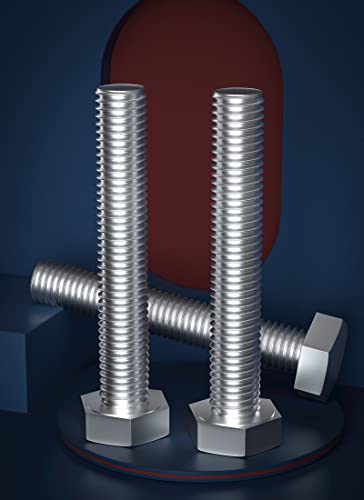 Image of 3 /8-16 x 2-3 /4 inch (5 /8 to 7 inch Optional) Hex Head Screw Bolt, Stainless Steel 18-8(304), Fully Threaded,10pcs