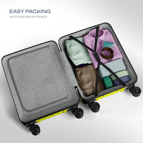 Image of Safari Medium Pentagon Pro 8 Wheels 66Cm Size Checkin Trolley Bag, Hard Case Polypropylene 360º Wheeling Luggage for Men & Women, Travel Bag, Suitcase for Travel, Trolley Bags for Travel, Green Lime