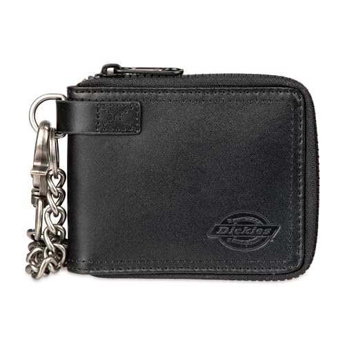Dickies Men's Slim Everyday Leather Bifold Chain Wallet