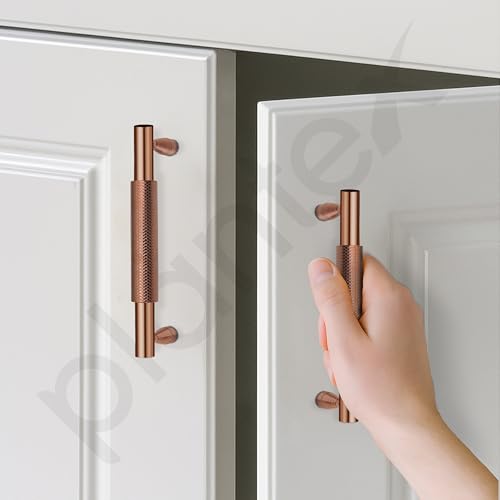 Image of Plantex Cabinet Handle /96mm Handle for Cabinet /Wardrobe /Kitchen Handle /Door Pull-Push Handle for Home /Office - Pack of 1 (Rose Gold)