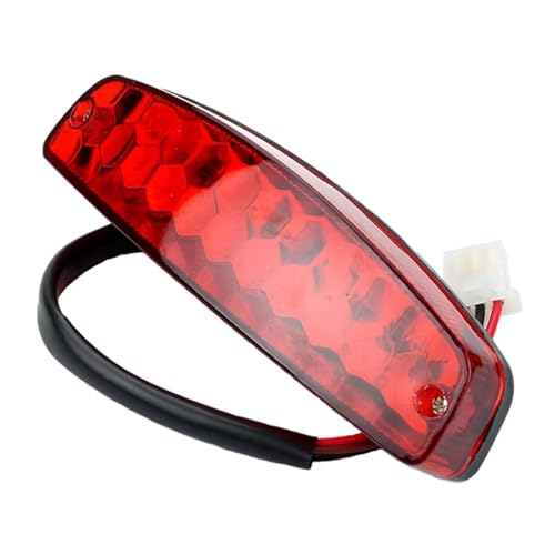 Feu arrière rouge 12V pour moto et VTT idéal pour vos sorties nocturnes et randonnées tout-terrain