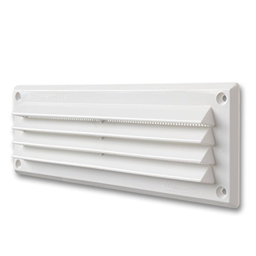 La Ventilazione CR237B Griglia di Ventilazione in Plastica Rettangolare da Sovrapporre, Bianco, 227x80 mm